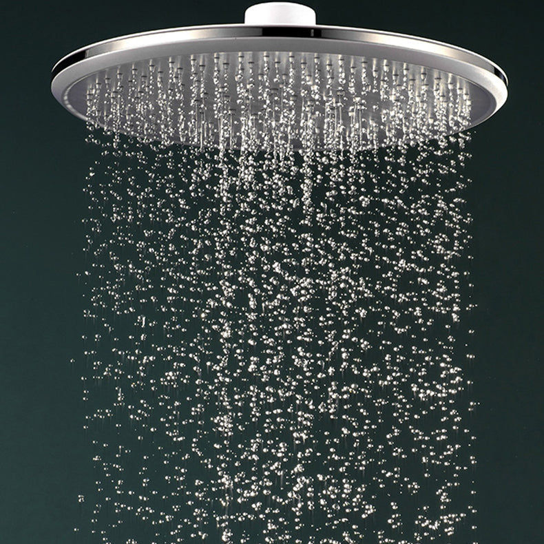 Bathroom white shower head combination modern round fixed shower head