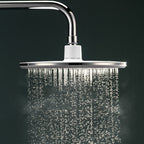 Bathroom white shower head combination modern round fixed shower head