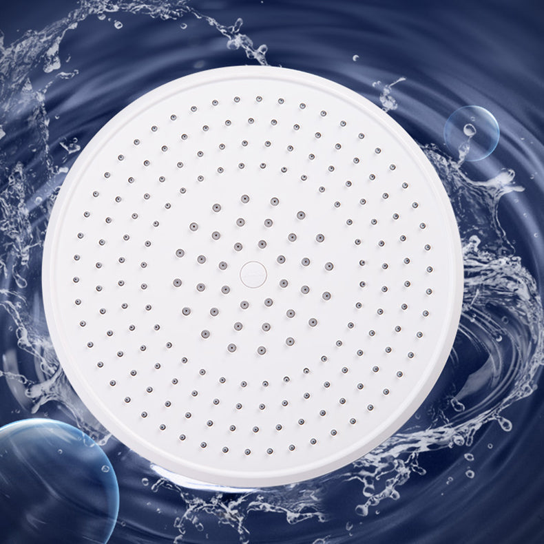 Bathroom white shower head combination modern round fixed shower head