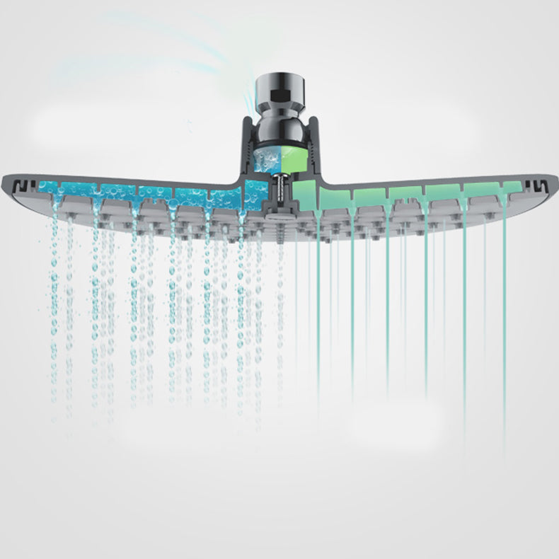 Bathroom white shower head combination modern round fixed shower head