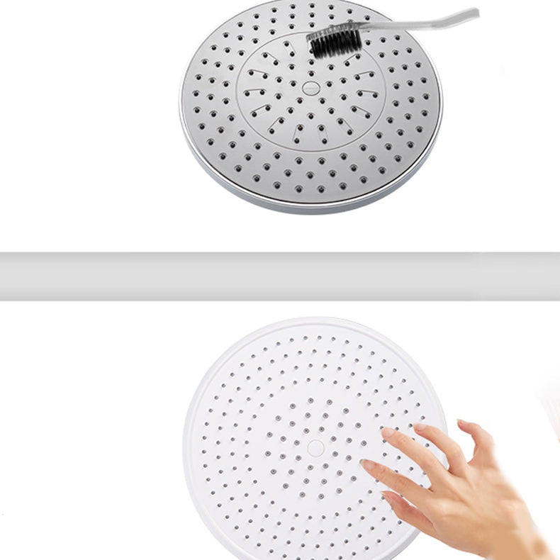 Bathroom white shower head combination modern round fixed shower head