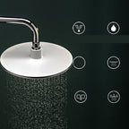 Bathroom white shower head combination modern round fixed shower head