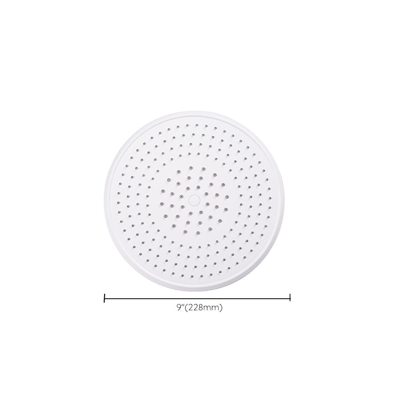 Bathroom white shower head combination modern round fixed shower head