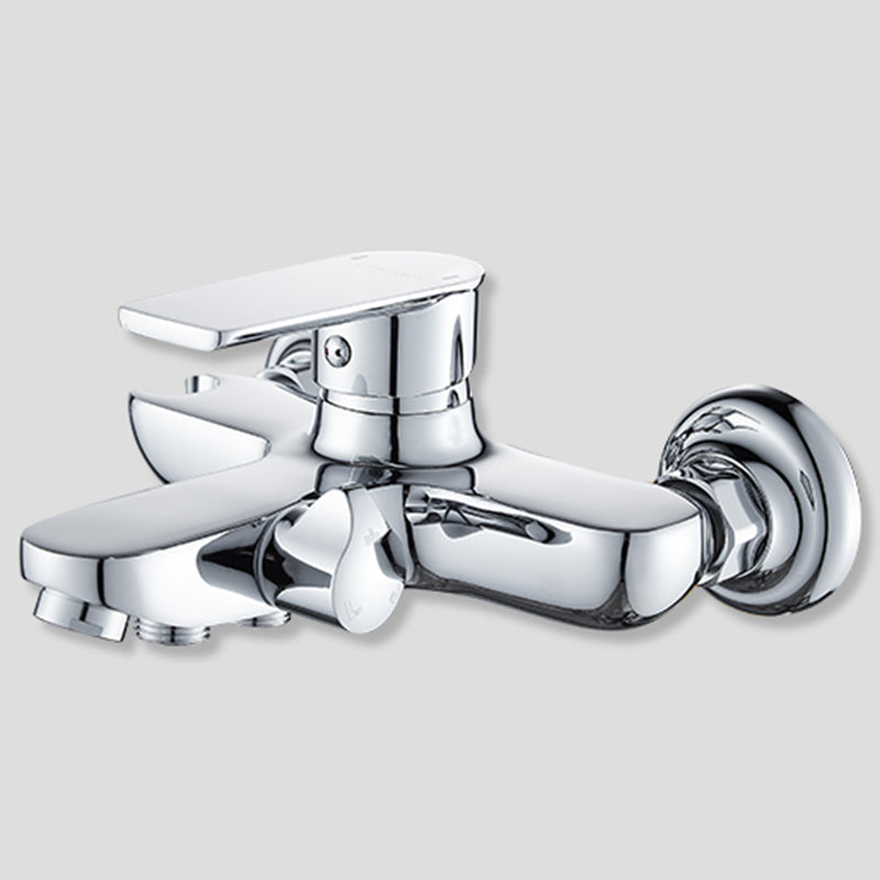 Popular Bathtub Filler Wall-Mounted Lever Handle Fixed Bathtub Faucet Trim
