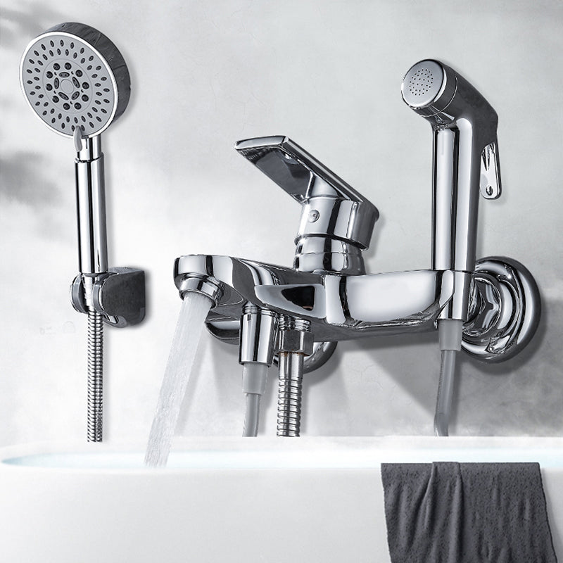 Popular Bathtub Filler Wall-Mounted Lever Handle Fixed Bathtub Faucet Trim
