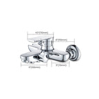 Popular Bathtub Filler Wall-Mounted Lever Handle Fixed Bathtub Faucet Trim