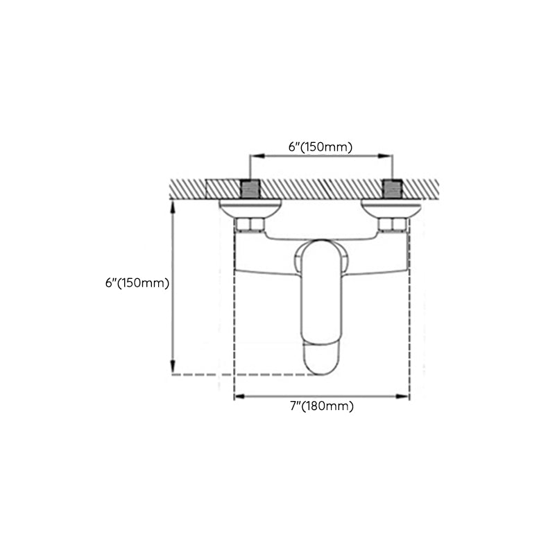 Tradition Fixed Bathtub Mixer Wall Mount Lever Handle Bathtub Mixer