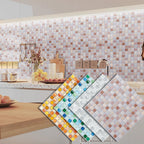 Peel and Stick PVC Tile Kitchen Waterproof Mosaic Backsplash Wall Tile