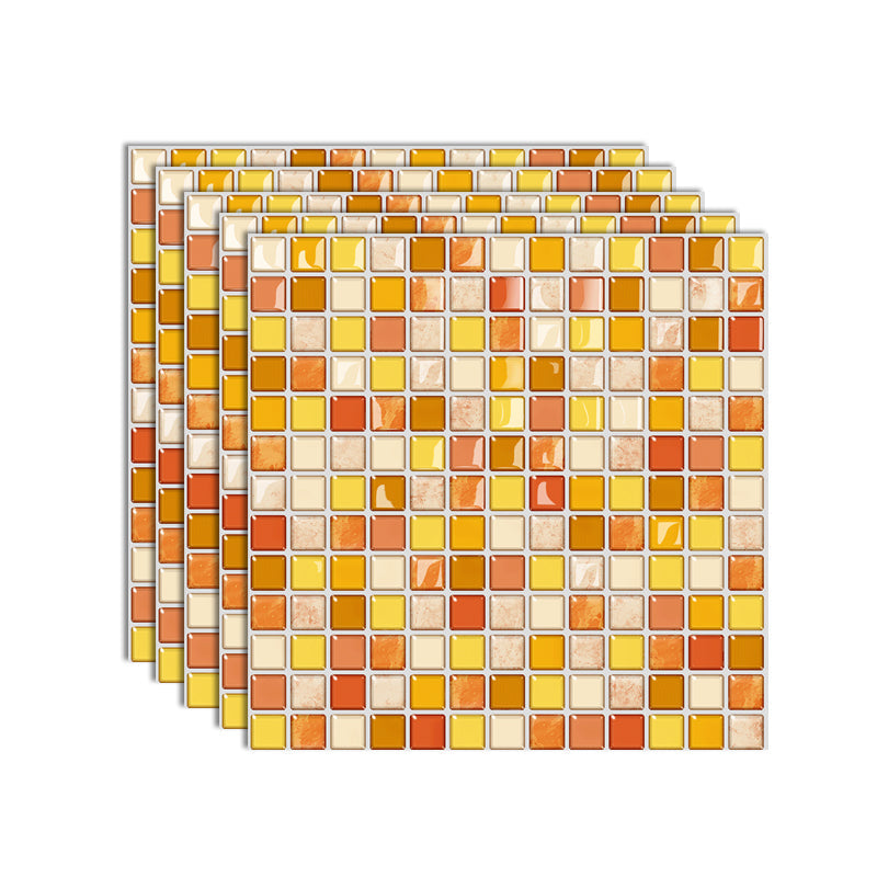 Peel and Stick PVC Tile Kitchen Waterproof Mosaic Backsplash Wall Tile