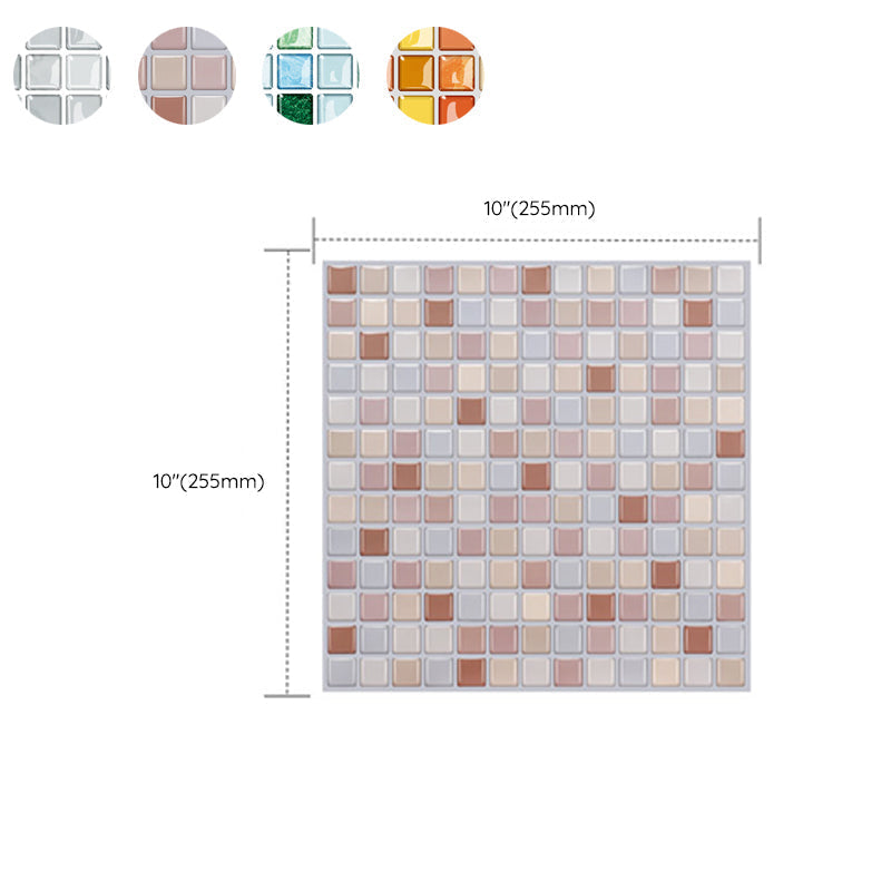 Peel and Stick PVC Tile Kitchen Waterproof Mosaic Backsplash Wall Tile