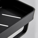 Matt Black Bathroom Set Modern 1/2 - Piece Stainless Steel Bathroom Shelf