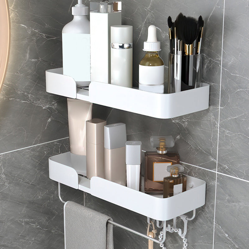 White Bathroom Set Modern 1/2/3 - Pieces Stainless Steel Bathroom Shelf