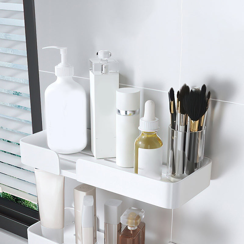 White Bathroom Set Modern 1/2/3 - Pieces Stainless Steel Bathroom Shelf