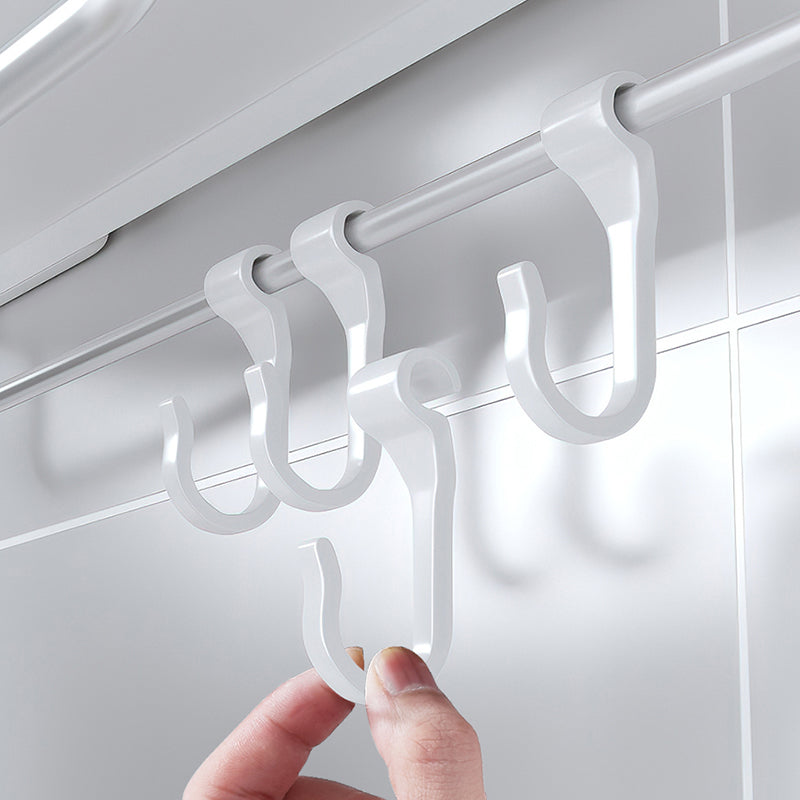 White Bathroom Set Modern 1/2/3 - Pieces Stainless Steel Bathroom Shelf