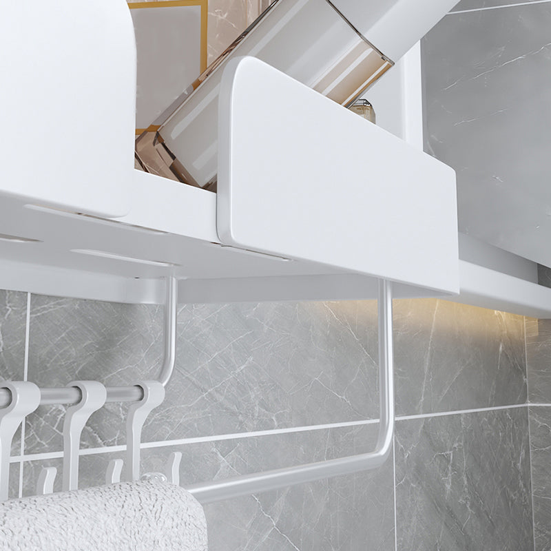 White Bathroom Set Modern 1/2/3 - Pieces Stainless Steel Bathroom Shelf