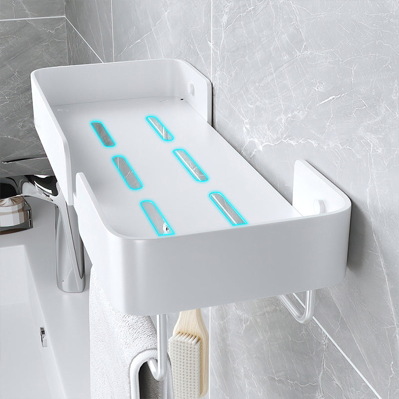 White Bathroom Set Modern 1/2/3 - Pieces Stainless Steel Bathroom Shelf