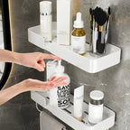 White Bathroom Set Modern 1/2/3 - Pieces Stainless Steel Bathroom Shelf