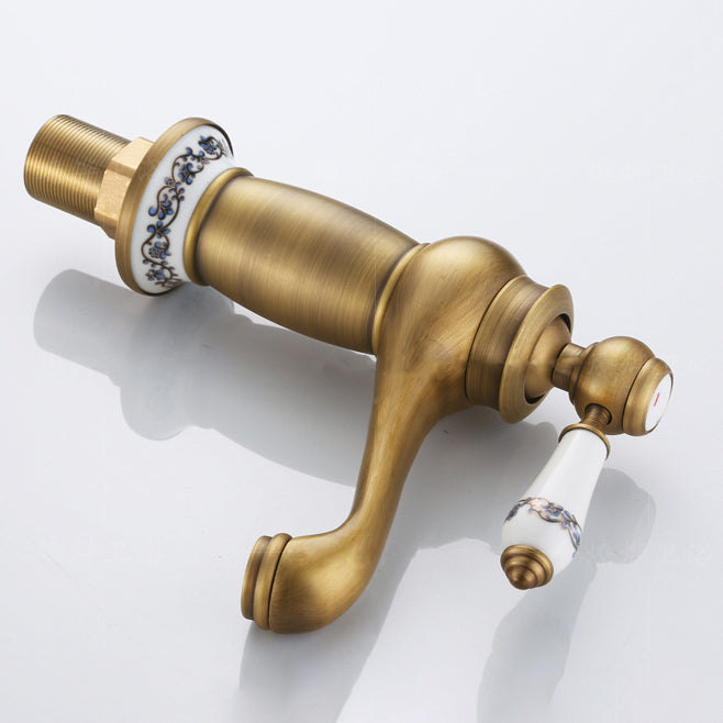 Country House Wide Water Tap Sink Faucet with Lever Handle