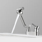 2 holes sink faucet swivel stainless steel single handle central mounted faucet