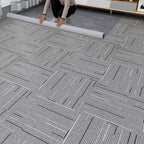 Scratch-resistant plastic floor Rectangular fabric look square edge floor