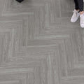 Scratch-resistant plastic floor Rectangular fabric look square edge floor