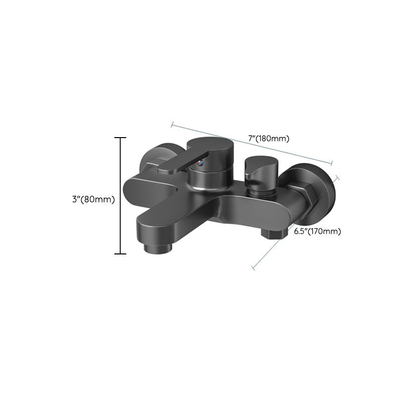 Contemporary Bath Filler Trim Wall Mounted Fixed Bath Fitting