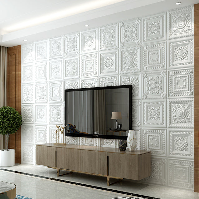 Modern Pearl Wall Element Access Panel Peel and Stick Wall Tile Set of 10