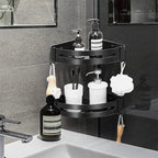 Black/Silver Bath Set Modern 1/2/3-Piece Anti-Rust Bath Rack