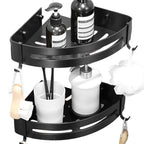 Black/Silver Bath Set Modern 1/2/3-Piece Anti-Rust Bath Rack