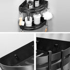 Black/Silver Bath Set Modern 1/2/3-Piece Anti-Rust Bath Rack