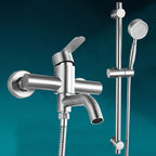 Modern Bathtub Faucet 304 Stainless Steel Swivel Spout Wall-Mounted Bathtub Faucet Cover