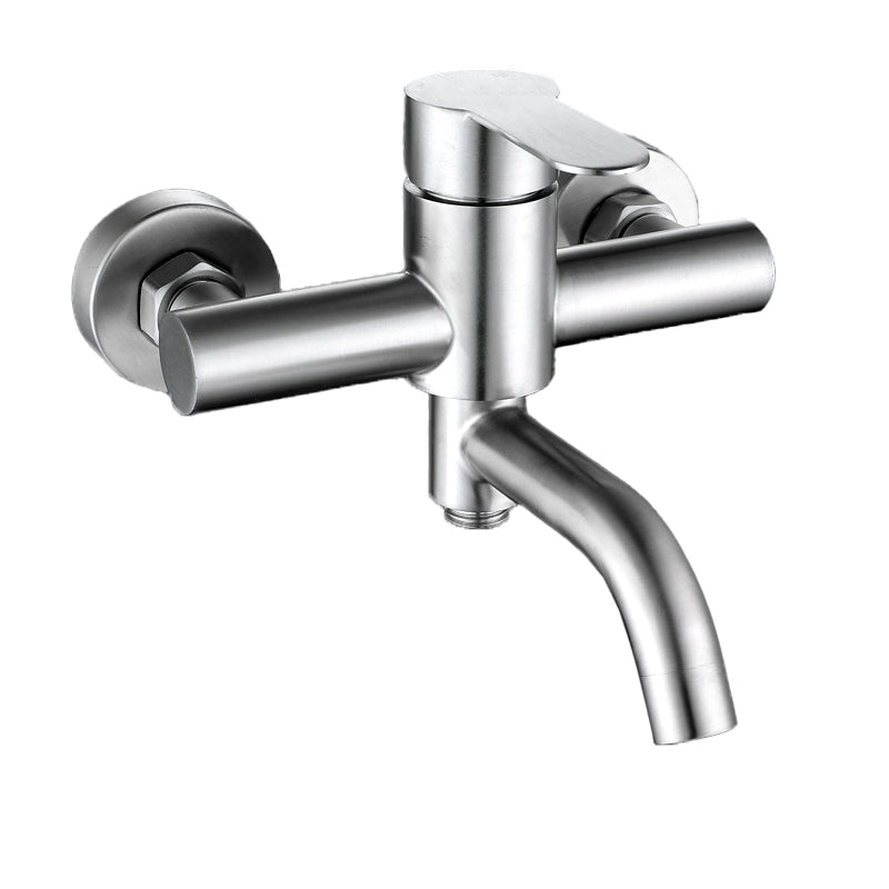 Modern Bathtub Faucet 304 Stainless Steel Swivel Spout Wall-Mounted Bathtub Faucet Cover