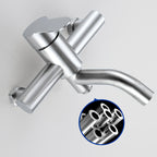 Modern Bathtub Faucet 304 Stainless Steel Swivel Spout Wall-Mounted Bathtub Faucet Cover