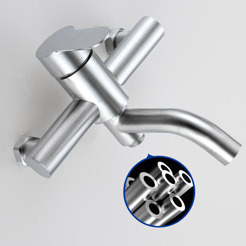Modern Bathtub Faucet 304 Stainless Steel Swivel Spout Wall-Mounted Bathtub Faucet Cover