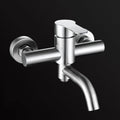 Modern Bathtub Faucet 304 Stainless Steel Swivel Spout Wall-Mounted Bathtub Faucet Cover