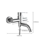 Modern Bathtub Faucet 304 Stainless Steel Swivel Spout Wall-Mounted Bathtub Faucet Cover