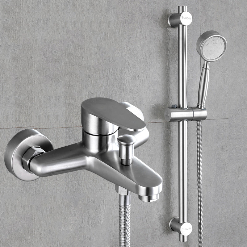 Contemporary Bathtub Filling Trim 304 Stainless Steel Wall Mounted Bathtub Faucet