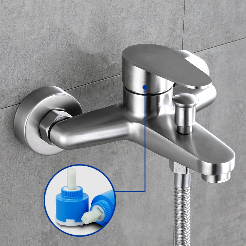 Contemporary Bathtub Filling Trim 304 Stainless Steel Wall Mounted Bathtub Faucet