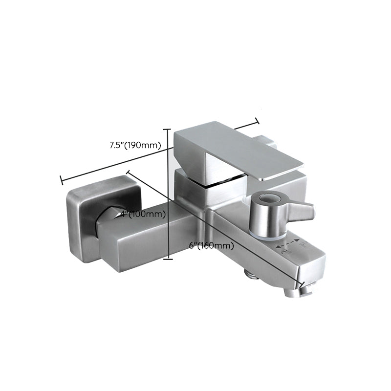 Modern Bathtub Faucet Mounting Kit 304 Stainless Steel Wall Mount Bathroom Faucet