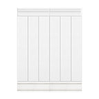 Plastic wall cladding panels for peeling and attaching with waterproof wainscoting
