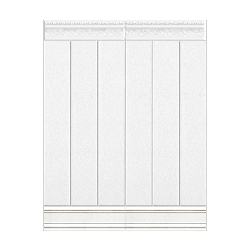 Plastic wall cladding panels for peeling and attaching with waterproof wainscoting