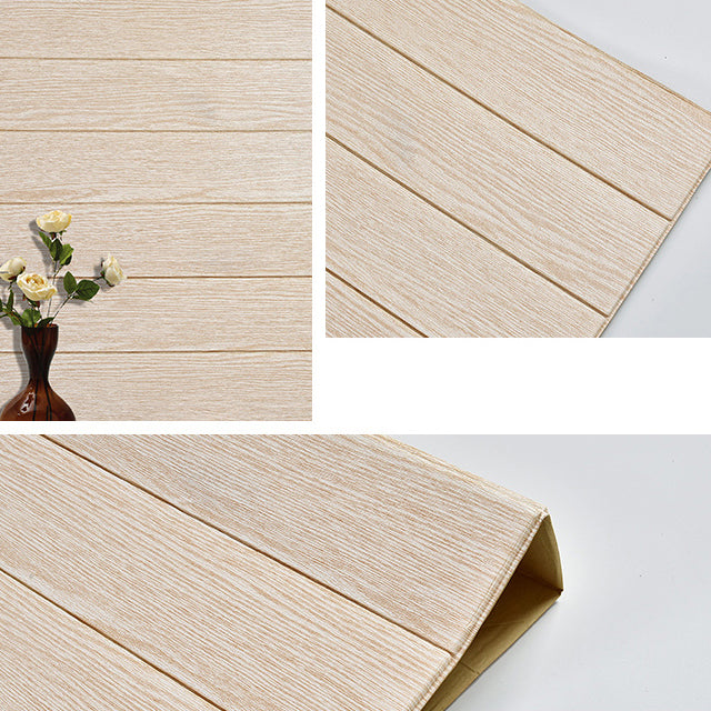 Plastic wall cladding panels for peeling and attaching with waterproof wainscoting