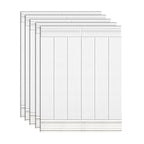 Plastic wall cladding panels for peeling and attaching with waterproof wainscoting