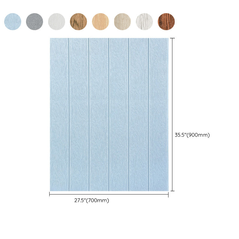 Plastic wall cladding panels for peeling and attaching with waterproof wainscoting