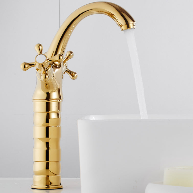 Vintage Wide Spread Bathroom Faucet Industrial Lever Sink Faucet