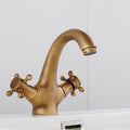 Vintage Wide Spread Bathroom Faucet Industrial Lever Sink Faucet