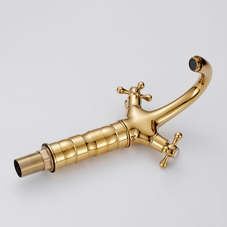 Vintage Wide Spread Bathroom Faucet Industrial Lever Sink Faucet