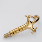 Vintage Wide Spread Bathroom Faucet Industrial Lever Sink Faucet