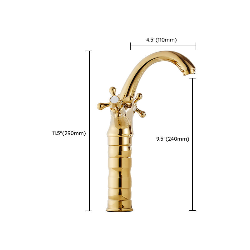 Vintage Wide Spread Bathroom Faucet Industrial Lever Sink Faucet