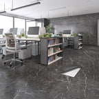Waterproof Plastic Floor Tile Look Square Edge Floor Tile